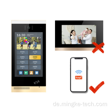 Android-Bildschirm 10.1-Zoll-Tuya-Türklingel-Video-Intercom-System